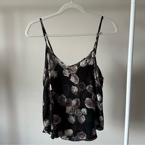 EUC Aritzia Wilfred floral silk camisole